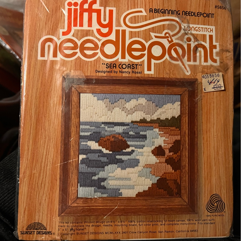 Vintage Needlepoint Sea Coast Kit